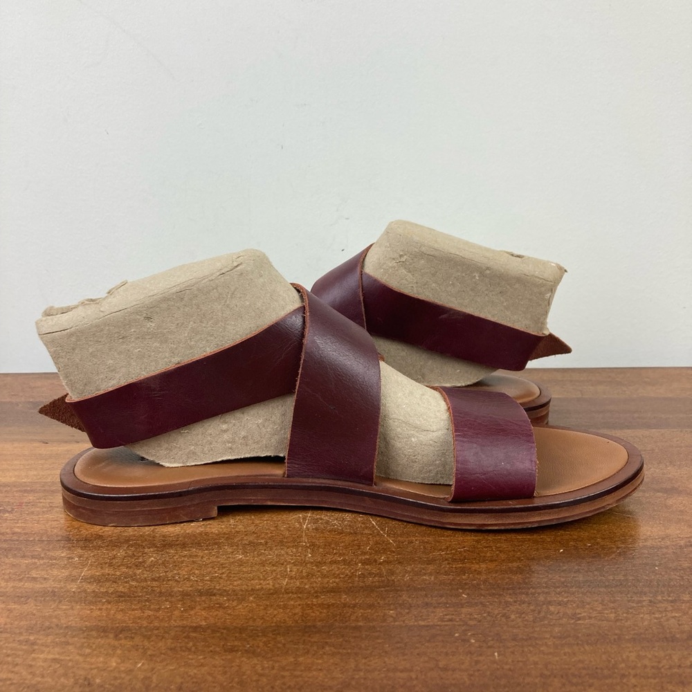 Zara Basic Collection Brown Leather Slingback San… - image 6